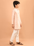 All Over Printed Mandrain Collar Straight Kurta Pajama Set