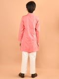 Embellished Button Down Straight Mandarin Collar Kurta Pajama Set