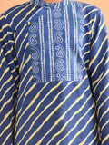 Leheriya Printed Angrakha Style Kurta Pajama Set