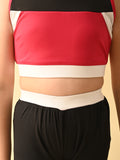 Sleeveless Colorblock Top with Legging Activewear Set