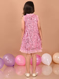 Sequin Knee Length Sleeveless Fit n Flare Party Dress