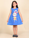 Rabbit Polka Printed Sleeveless Fit n Flare Dress