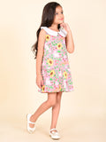 Floral Printed Sleeveless Peter Pan Collar Dropwaist Dress