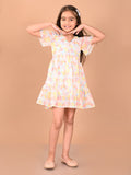Lilpicks Fit & Flare Multi Colour Dress for Girls