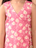 Ethnic Motif Printed Sleeveless Angrakha Kurta Palazzo Set