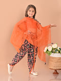 One Shoulder Stylish Top Dhoti Set with Tie-up Shrug