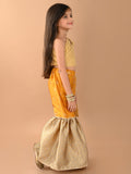 Stylish One Shoulder Top with Attached Dupatta & Sharara Set