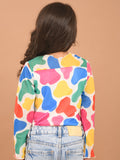 Abstract Printed Full Sleeves Casual Top