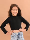 Girls Round Neck Fitted Top