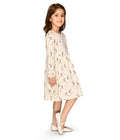 LilPicks Unicorn Print Off white Full Sleeves Dress