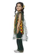 Lilpicks Bright Yellow one side shoulder Kurta with Sharara Set