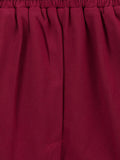 Classy Wine bow peplum skirt Set