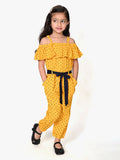 Mustard Yellow Polka Jumpsuit