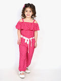 Magenta Pink Polka Jumpsuit