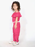 Magenta Pink Polka Jumpsuit