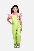 Ballerina Embroidery Green Full Jumpsuit