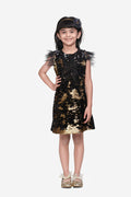 Golden sequence Feather Dress