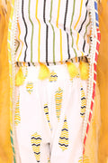 Lilpicks Yellow Crop Top palazzo and Shrug Set