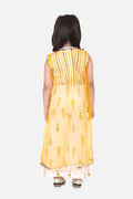 Lilpicks Yellow Crop Top palazzo and Shrug Set