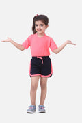 Neon Pink Tshirt with Short Lounge Set