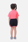 Neon Pink Tshirt with Short Lounge Set