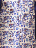 Blue Kurta Churidar with Quirky Digital Print Nehru Jacket