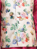 Beautiful Rose Digital Print Nehru Jacket