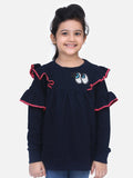 Navy French Terry Full Sleeve Funky SweatShirt