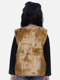 Faux Fur Sleeveless Jacket