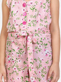 lilpicks Floral Pink Culotte Jumpsuit