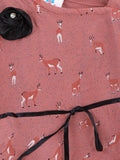 lilpicks Deer Print One Shoulder Flared Top