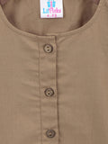 lilpicks BeigeCotton Kurta Pajama Set