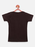Brown Causal Round Neck Tshirt