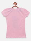 Pink causal round Neck Top
