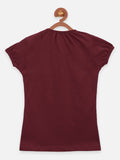 Brown causal round Neck Top