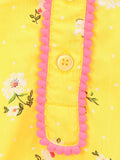 Lilpicks Yellow Neon Pink Asymmetrical Dress