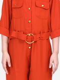 Lilpicks Rust Designer Full Jumpsuit
