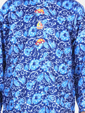 Lilpicks Blue Digital Print Dhoti Kurta Set