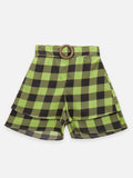 Lilpicks Yellow Green Pack of 2 Flared Shorts