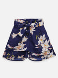 Lilpicks Blue And Yellow Floral Print Pack Of 2 Shorts