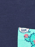 LilPicks Navy Tshirt with Cactus Print Nightsuit