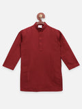 Maroon Plain Kurta Pyjama Set
