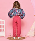 Dream Catcher Ruffled Top with Jogger Style Pant Set