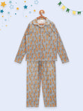Giraffe Print Collar NightSuit
