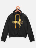 Change Print Black Hoodie