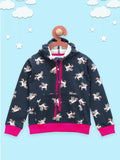 Unicorn Print Midnight Blue Hoodie