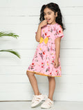 Baby Pink Floral Bow Dress