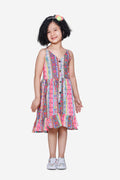 Pink Stripe Low-High Boho Dress