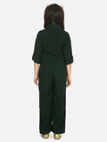 Green Golden Button Formal Jumpsuit