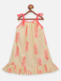 Beige Sleeveless Strappy Flare Dress